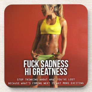 Fitness and Bodybuilding Motivation Beverage Coaster