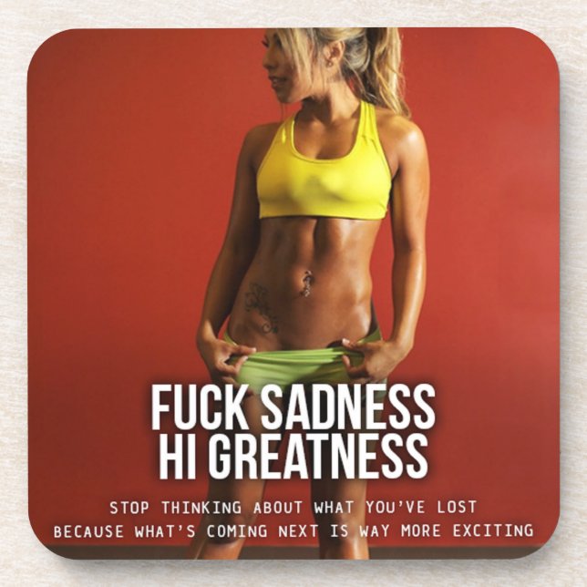 Fitness and Bodybuilding Motivation Beverage Coaster (Front)