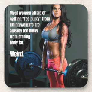 Fitness and Bodybuilding Motivation Beverage Coaster