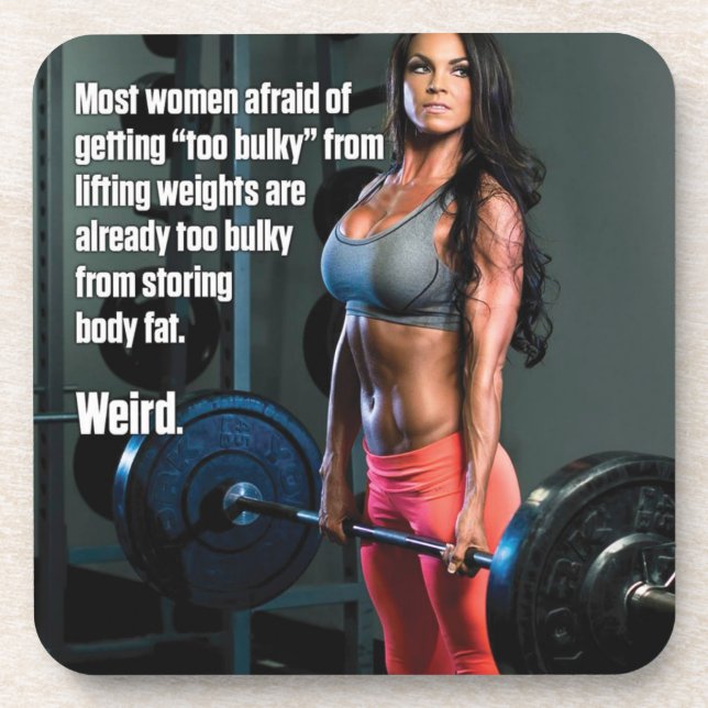 Fitness and Bodybuilding Motivation Beverage Coaster (Front)