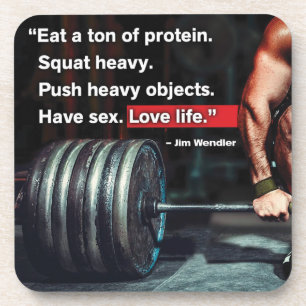 Fitness and Bodybuilding Motivation Beverage Coaster