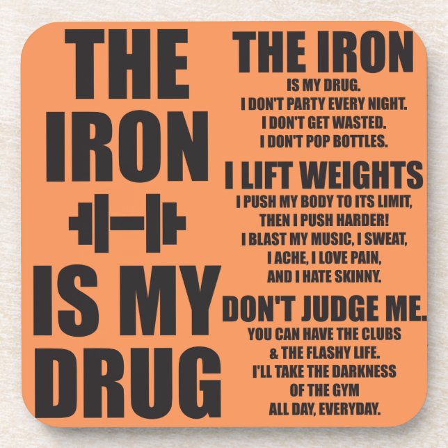 Fitness and Bodybuilding Motivation Coaster (Front)