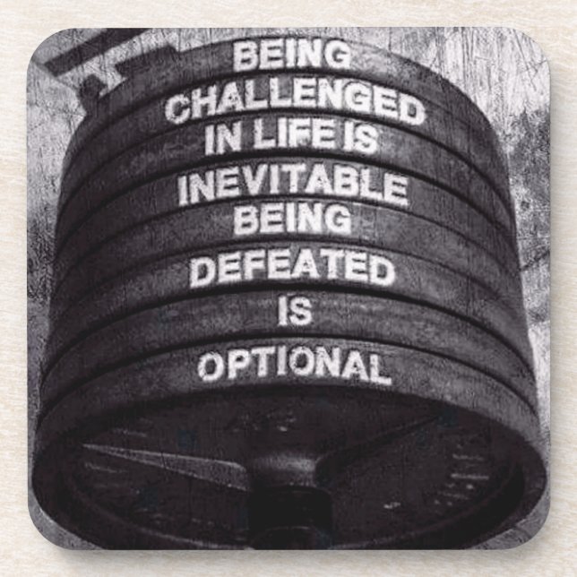 Fitness and Bodybuilding Motivation Coaster (Front)