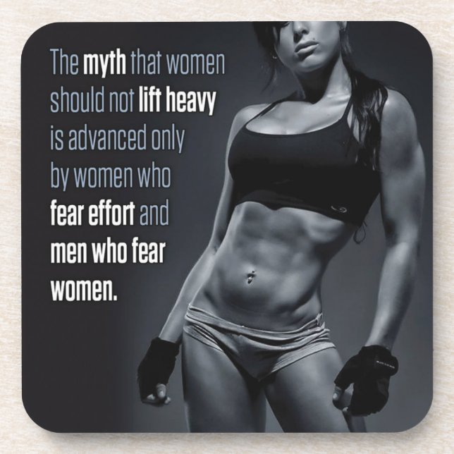 Fitness and Bodybuilding Motivation Coaster (Front)