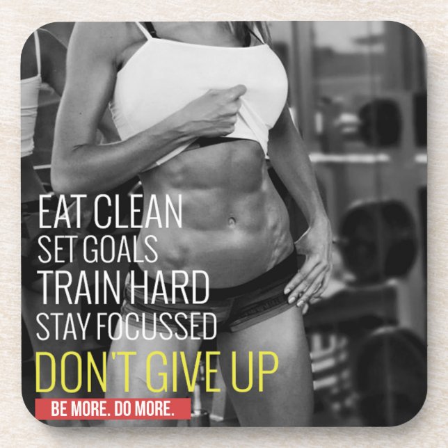 Fitness and Bodybuilding Motivation Coaster (Front)