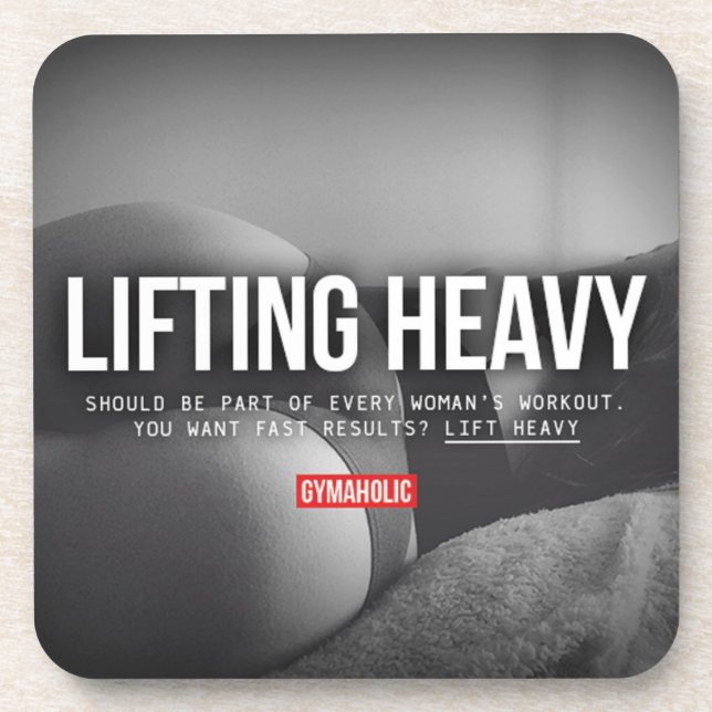 Fitness and Bodybuilding Motivation Drink Coaster (Front)