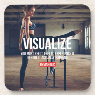 Fitness and Bodybuilding Motivation Drink Coaster