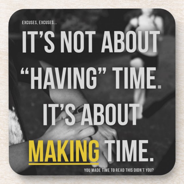 Fitness and Bodybuilding Motivation Drink Coaster (Front)