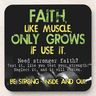 Fitness and Bodybuilding Motivation Drink Coaster