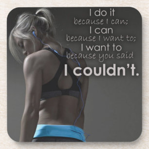 Fitness and Bodybuilding Motivation Drink Coaster