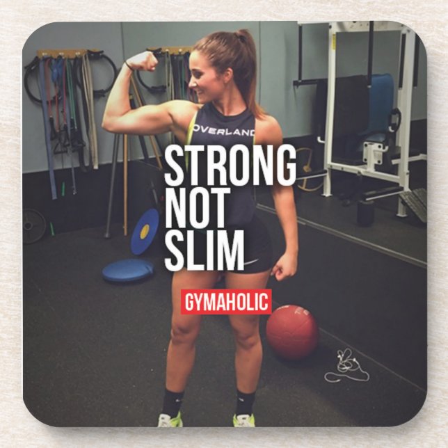 Fitness and Bodybuilding Motivation Drink Coaster (Front)