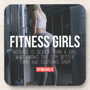 Fitness and Bodybuilding Motivation Drink Coaster