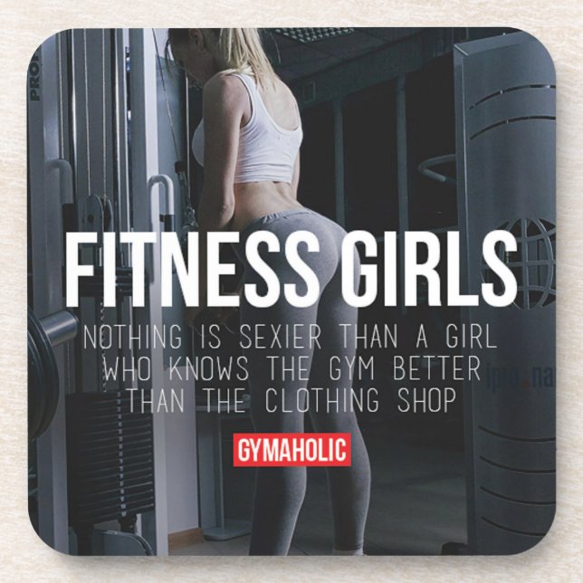 Fitness and Bodybuilding Motivation Drink Coaster (Front)