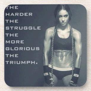 Fitness and Bodybuilding Motivation Drink Coaster