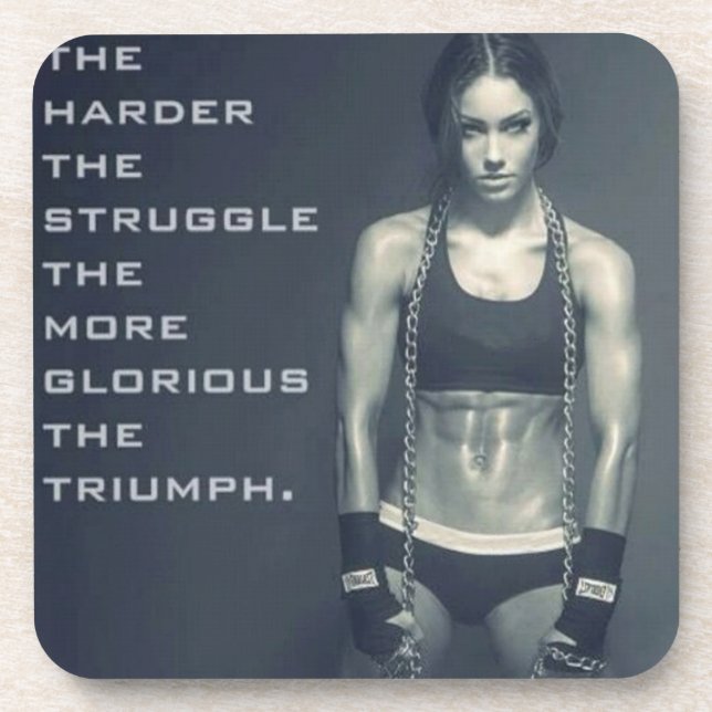 Fitness and Bodybuilding Motivation Drink Coaster (Front)