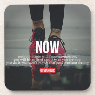 Fitness and Bodybuilding Motivation Drink Coaster