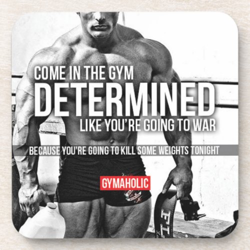 Fitness and Bodybuilding Motivation Drink Coaster