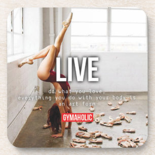 Fitness and Bodybuilding Motivation Drink Coaster