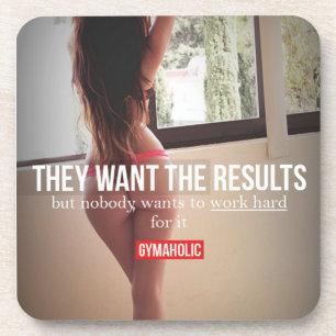 Fitness and Bodybuilding Motivation Drink Coaster