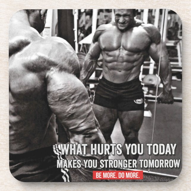 Fitness and Bodybuilding Motivation Drink Coaster (Front)