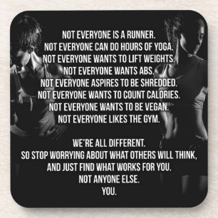 Fitness and Bodybuilding Motivation Drink Coaster