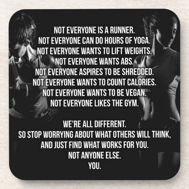 Fitness and Bodybuilding Motivation Drink Coaster (Front)