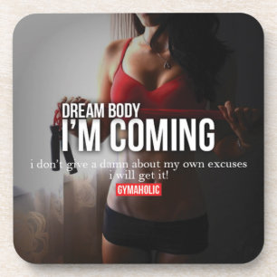 Fitness and Bodybuilding Motivation Drink Coaster