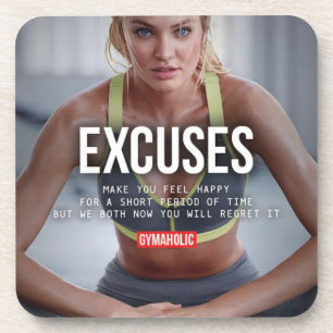 Fitness and Bodybuilding Motivation Drink Coaster