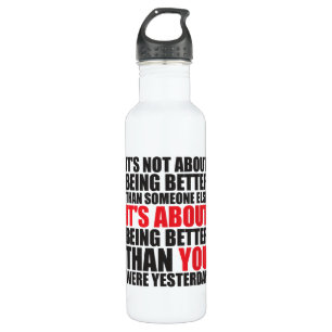 Fitness and Bodybuilding Motivation Stainless Steel Water Bottle