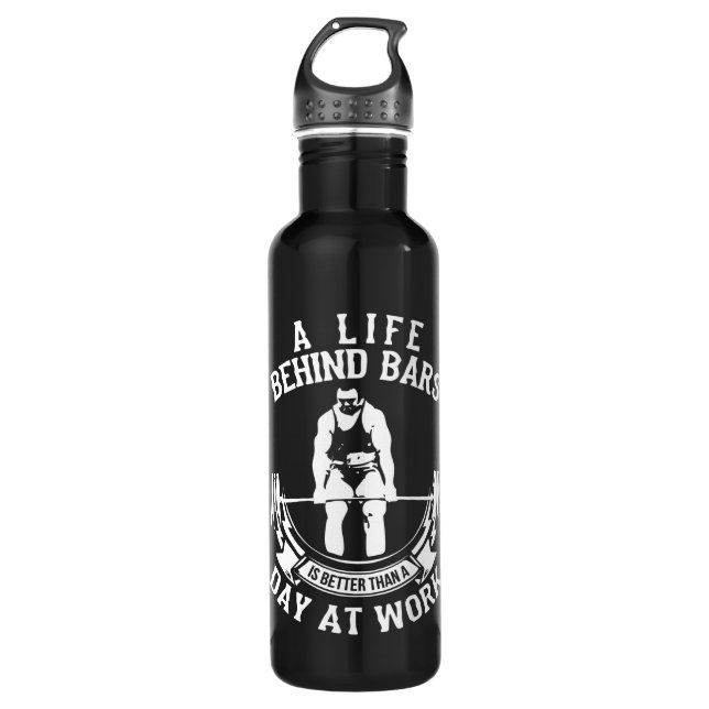 Fitness and Bodybuilding Motivation Water Bottle (Front)