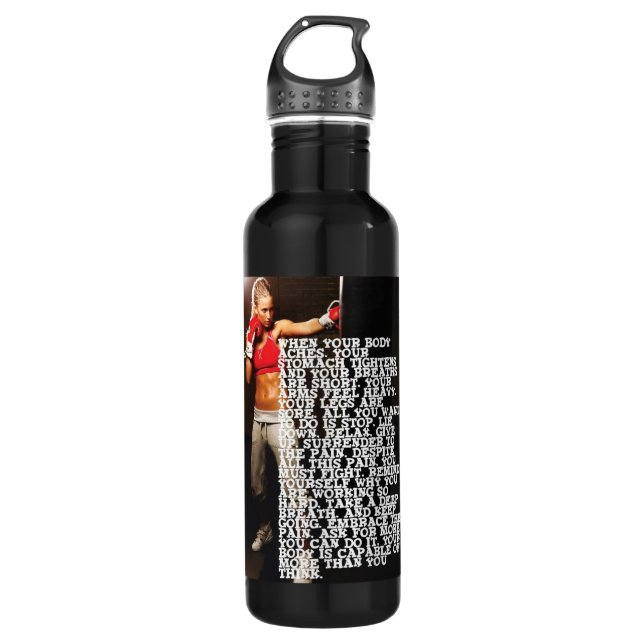 Fitness and Bodybuilding Motivation Water Bottle (Front)