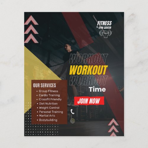 fitness and gym center  flyer