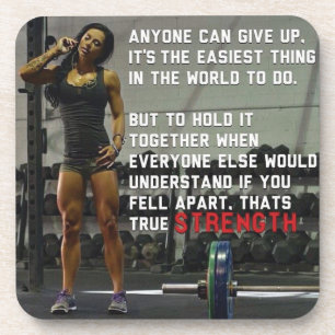 Fitness and Gym Motivation Drink Coaster