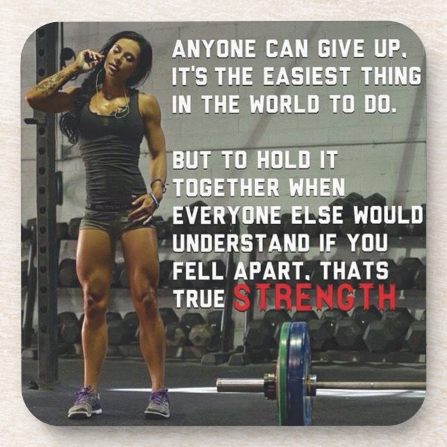 Fitness and Gym Motivation Drink Coaster (Front)