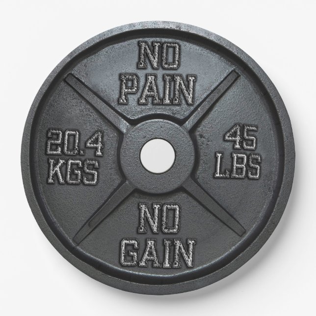 Fitness and Gym Motivation Paper Plates (Front)