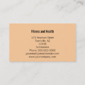 fitness and health business card (Back)