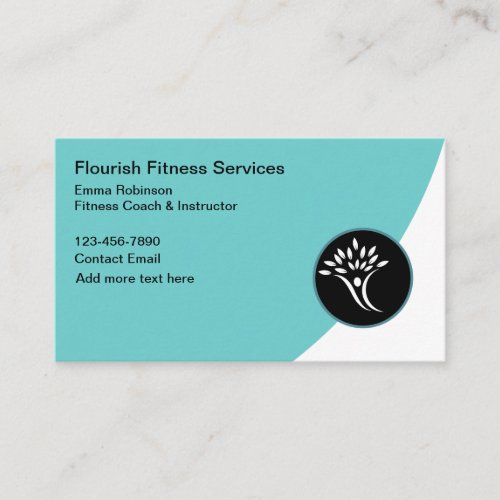 Fitness And Health Theme Business Cards