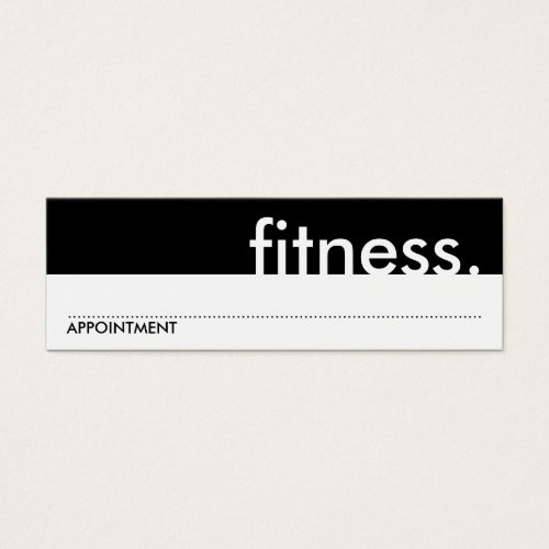 fitness. (appointment card) business cards