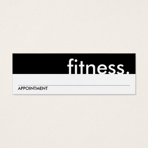 Customizable fitness. (appointment card) business cards