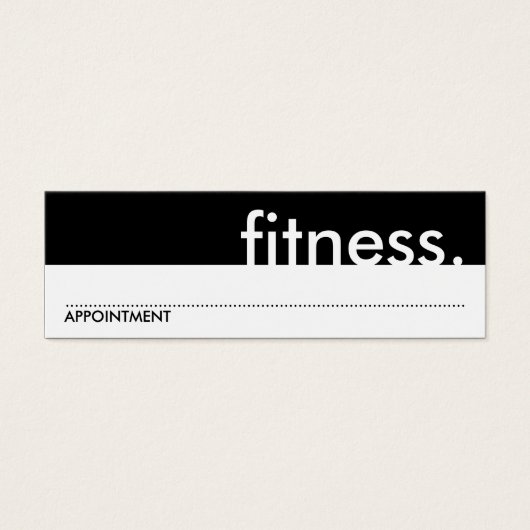 fitness. (appointment card) (Front)