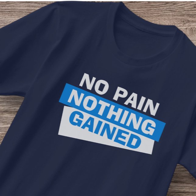 Fitness Athletic No Pain Sports Workout Gym Retro T-Shirt (Creator Uploaded)