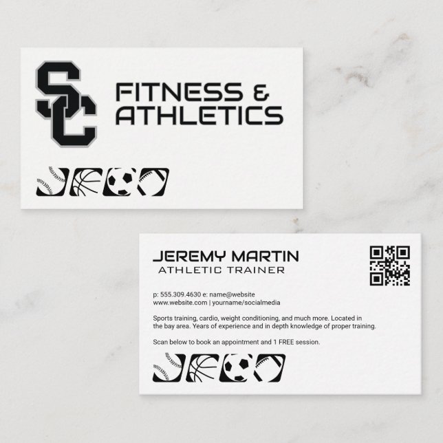 Fitness Athletics Business Card (Front/Back)