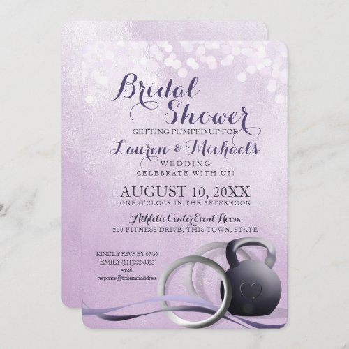 Fitness Body Building Bridal Shower Invitation