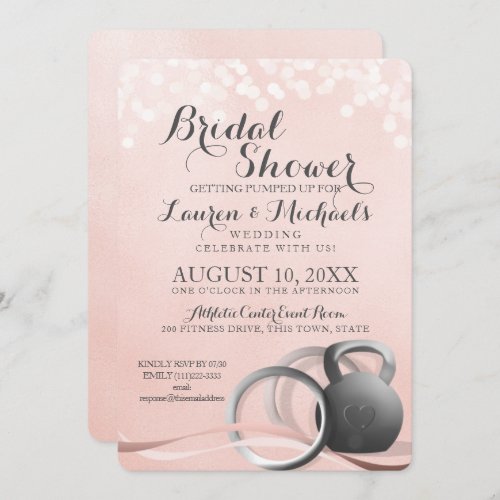 Fitness Body Building Bridal Shower Invitation