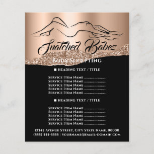 Fitness Body Building SPA Logo Rose Gold Flyer