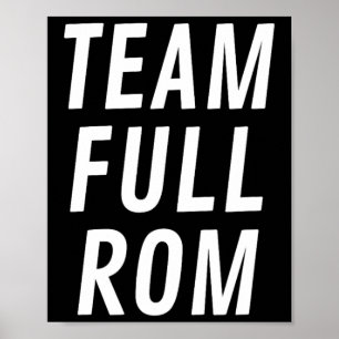 Fitness Bodybuilding Gym Team Full Rom Poster