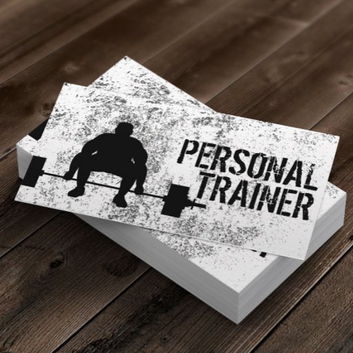 Customizable Fitness Bodybuilding Personal Trainer Professional Business Card