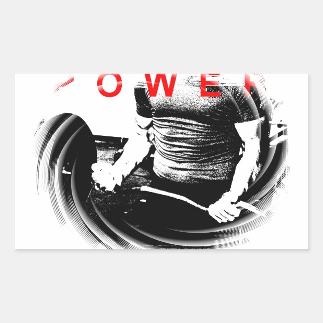 Fitness Bodybuilding Rectangular Sticker (Front)