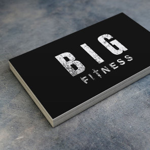 Fitness Bodybuilding Trainer Bold Grunge Text Business Card
