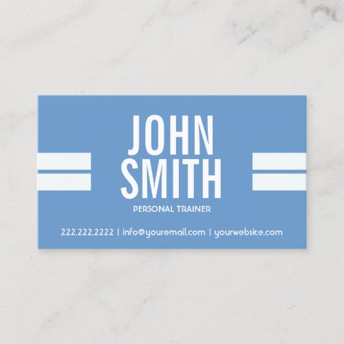 Fitness Bold Sport Stripes Personal Trainer Business Card